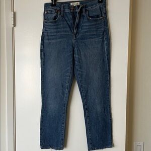 MADEWELL 💙 The High Rise Slim Boyjean Blue Denim Jeans Sz 25
